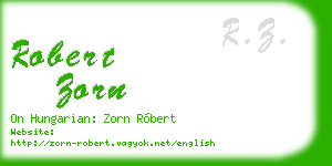 robert zorn business card
