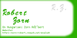 robert zorn business card